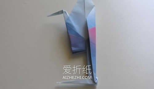 怎么将折纸千纸鹤改造成丹顶鹤的折法图解- www.aizhezhi.com