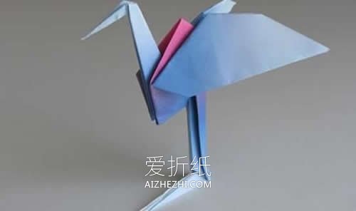 怎么将折纸千纸鹤改造成丹顶鹤的折法图解- www.aizhezhi.com