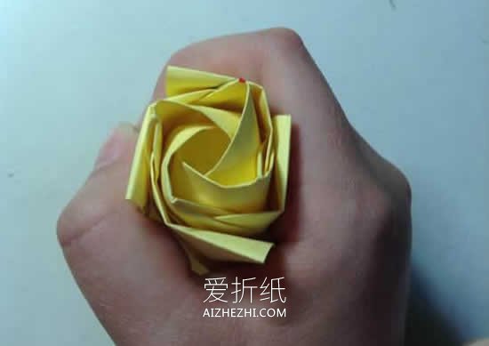 如何折纸玫瑰花的折法详细过程图- www.aizhezhi.com