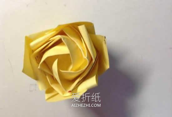 如何折纸玫瑰花的折法详细过程图- www.aizhezhi.com