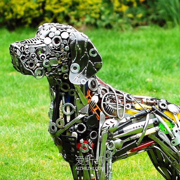 怎么用金属零配件做动物雕塑的作品图片- www.aizhezhi.com