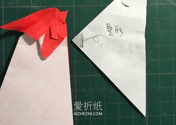 怎么折纸鸡年大公鸡的折法图解- www.aizhezhi.com