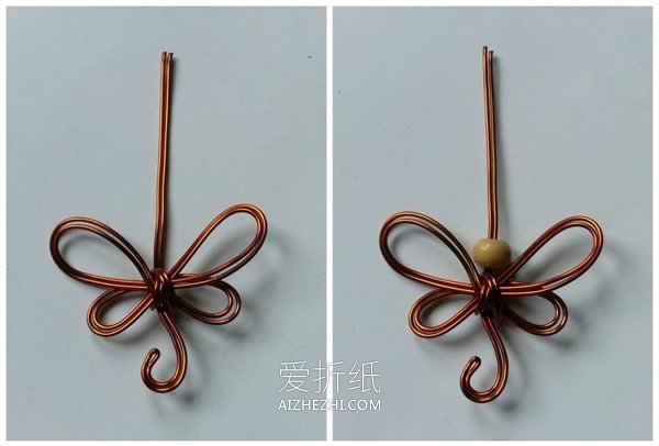 怎么用铜线手工做蜻蜓的方法- www.aizhezhi.com