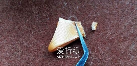 怎么用不织布手工不织布做梅花胸花- www.aizhezhi.com