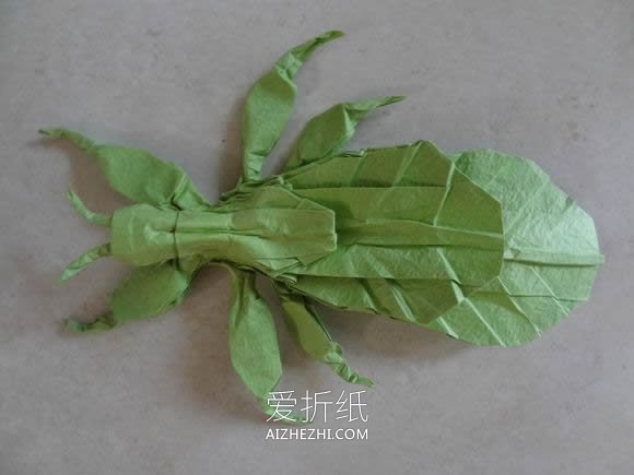 怎么折纸叶虫的方法图解- www.aizhezhi.com