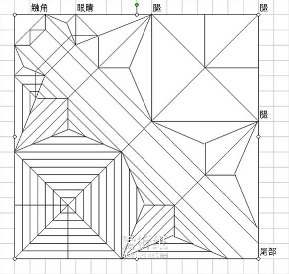 怎么折纸叶虫的方法图解- www.aizhezhi.com