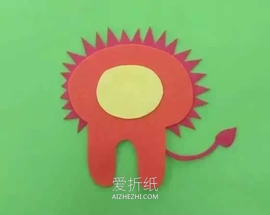 狮子贴画怎么做用卡纸- www.aizhezhi.com