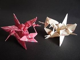 比翼齐飞千纸鹤怎么折的方法图解