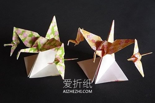 比翼齐飞千纸鹤怎么折的方法图解- www.aizhezhi.com