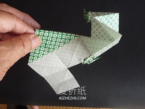 比翼齐飞千纸鹤怎么折的方法图解- www.aizhezhi.com