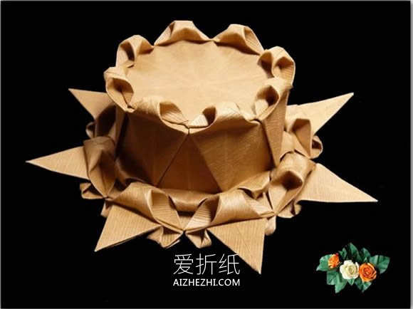 怎么折婚礼蛋糕立体漂亮- www.aizhezhi.com