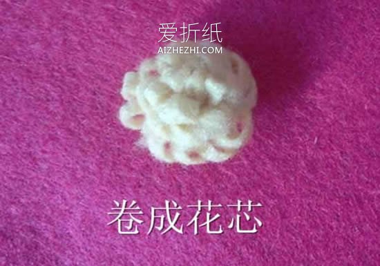 怎么制作毛毡布花朵发箍的方法- www.aizhezhi.com