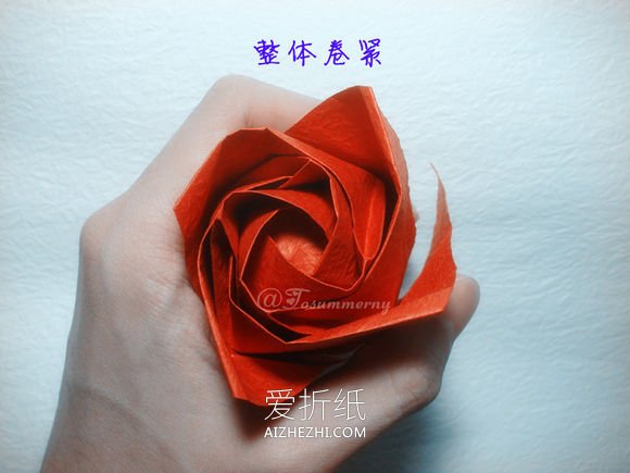 怎么折叠无格PT玫瑰折法- www.aizhezhi.com