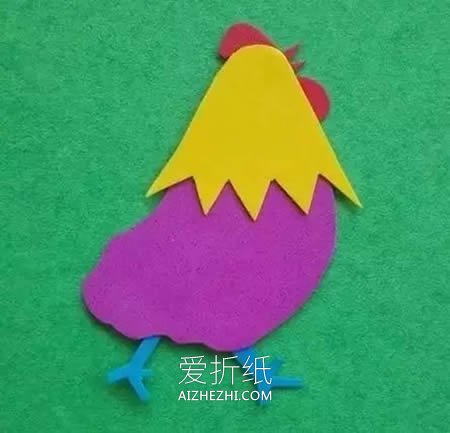 海绵纸做大公鸡怎么做- www.aizhezhi.com