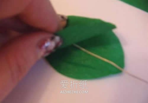 皱纹纸红玫瑰花怎么做教程- www.aizhezhi.com