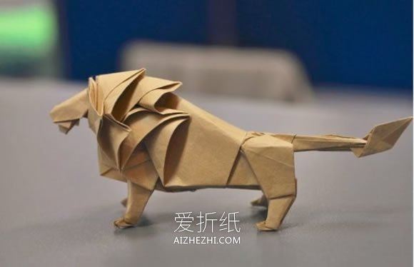 狮子怎么折纸图片立体完整- www.aizhezhi.com
