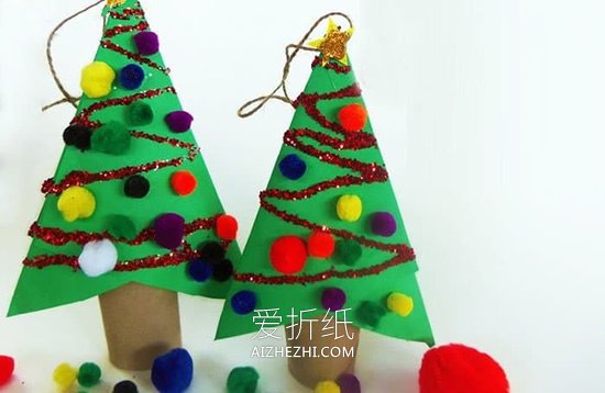 怎么做卷纸芯圣诞树- www.aizhezhi.com