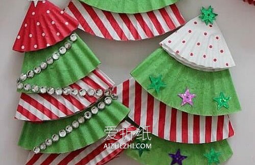蛋糕纸圣诞树怎么做- www.aizhezhi.com