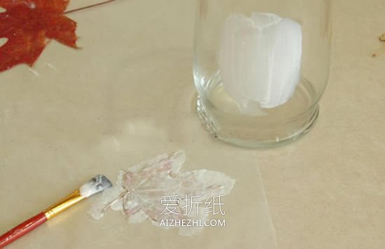 秋冬叶子怎么做玻璃灯笼- www.aizhezhi.com