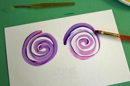 儿童画玫瑰花水彩画- www.aizhezhi.com